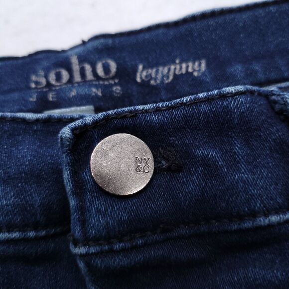 Soho Legging Casual Button Zip Denim Medium Wash Jeans Womens Size 0 Blue - Picture 5 of 9